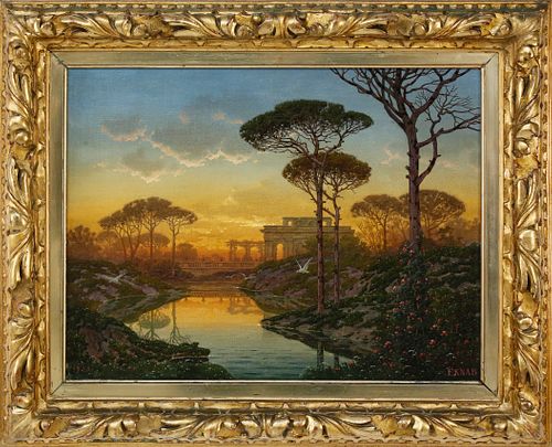 FERDINAND KNAB OIL ON CANVAS TRANQUIL 37e15a