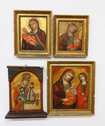 GROUP OF FOUR RUSSIAN ICONS, 18TH/19TH