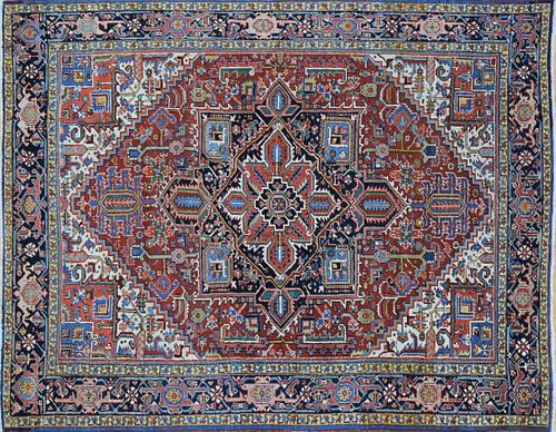 ANTIQUE PERSIAN HERIZ HAND KNOTTED 37e199