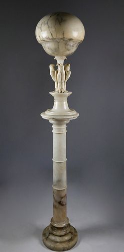 ITALIAN CARVED ALABASTER DOMED 37e1d7