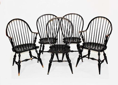 SET OF 5 WINDSOR CHAIRSSet of 5