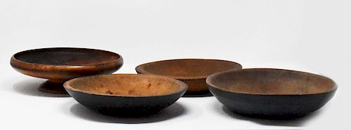 4 WOODEN BOWLS4 wooden bowls, 1st