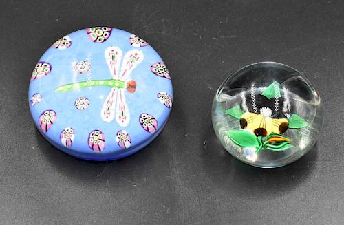 2 PAUL YSART PAPERWEIGHTS2 paperweights  37e215