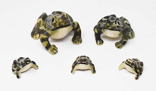 5 BRUSH POTTERY FROGS5 brush pottery 37e21c