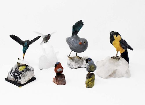 6 GEMSTONE BIRDS6 gemstone birds 37e250