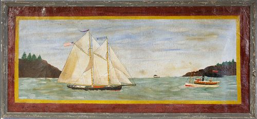 PRIMITIVE OIL ON SAILCLOTH OF THE 37e2c0