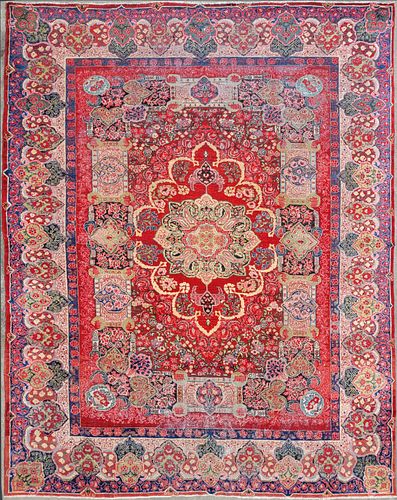 VINTAGE HAND KNOTTED WOOL PERSIAN 37e2ec