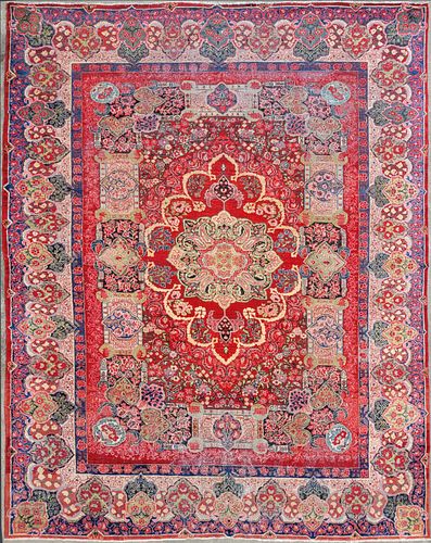 VINTAGE HAND KNOTTED WOOL PERSIAN