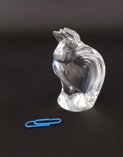 SIGNED STEUBEN CLEAR CRYSTAL ROOSTER 37e34a