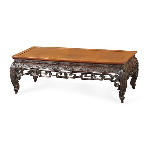 19TH C. CHINESE CARVED LOW TABLEA
