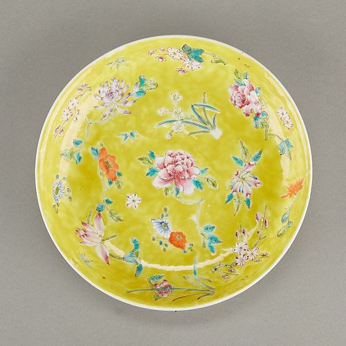 CHINESE GUANGXU YELLOW GROUND PORCELAIN