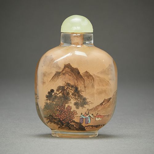 CHINESE GLASS INSIDE PAINTED SNUFF 37e41a