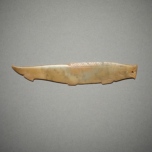 LIKELY ARCHAIC CHINESE JADE FISH 37e44d