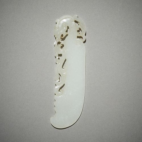 CHINESE PALE OR WHITE JADE CARVED
