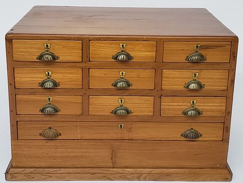 ANTIQUE TEN DRAWER WATCH MAKER S 37e46c