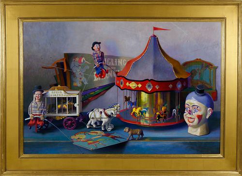 SID WILLIS OIL ON PANEL CAROUSEL Sid 37e4a0