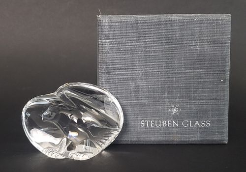 SIGNED STEUBEN CLEAR CRYSTAL FIGURAL 37e523