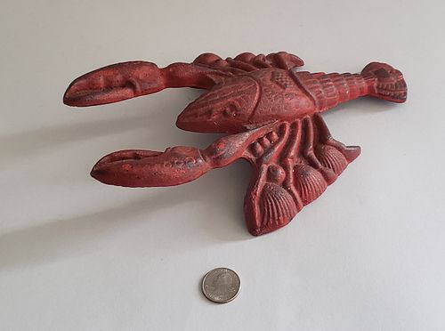 VINTAGE CAST IRON FIGURAL LOBSTER 37e536