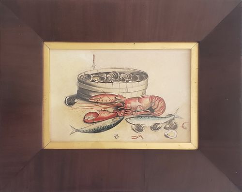 ANTIQUE STILL LIFE WATERCOLOR ON 37e556