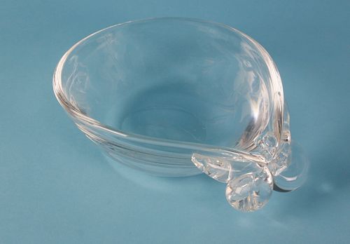 SIGNED STEUBEN CRYSTAL COOKIE BOWLSigned 37e5a4