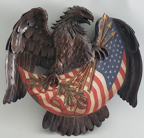 CARVED AND PAINTED AMERICAN EAGLE 37e5cf