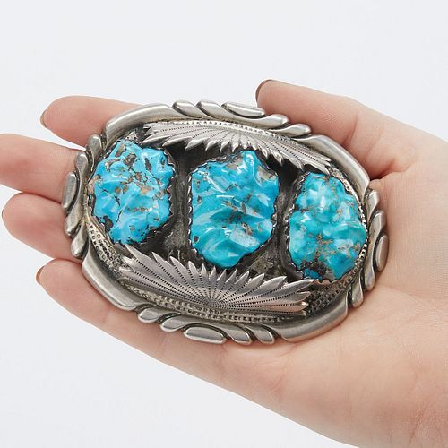 ZUNI SOUTHWEST STERLING TURQUOISE 37e645