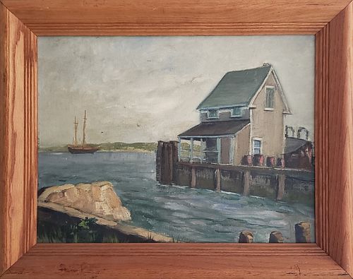 VINTAGE OIL ON ARTIST BOARD NANTUCKET