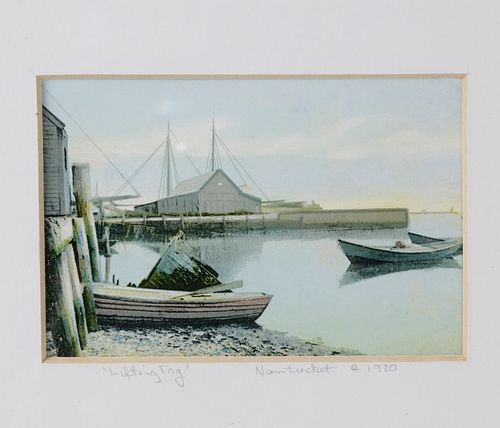 FRAMED NANTUCKET POSTCARD, CIRCA