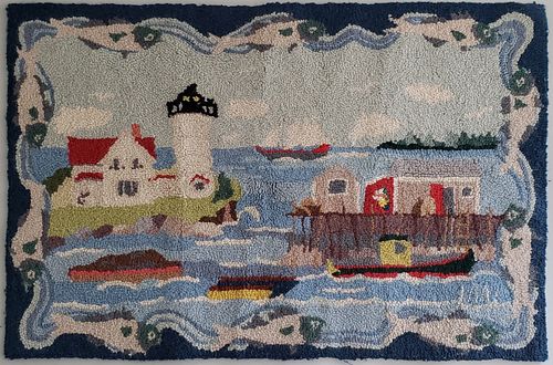 VINTAGE CLAIRE MURRAY HOOKED RUG  37e6c3