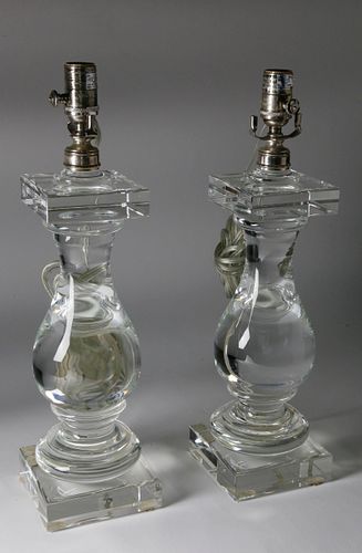 PAIR OF RESTORATION HARDWARE CRYSTAL