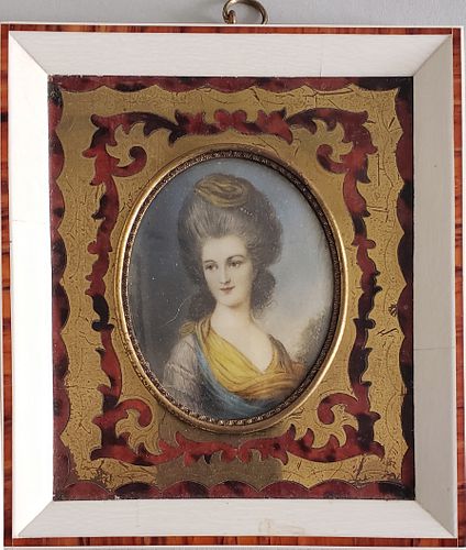 19TH CENTURY FRENCH MINIATURE PORTRAIT 37e71f