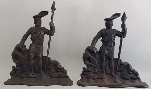 TWO ANTIQUE CAST IRON SCOTTISH