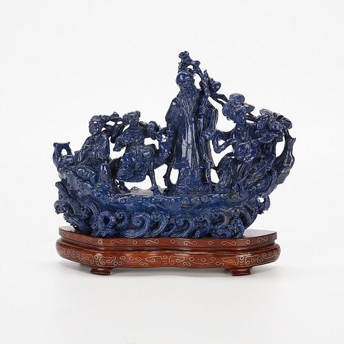 CHINESE LAPIS LAZULI CARVED SCULPTUREChinese 37e7cb