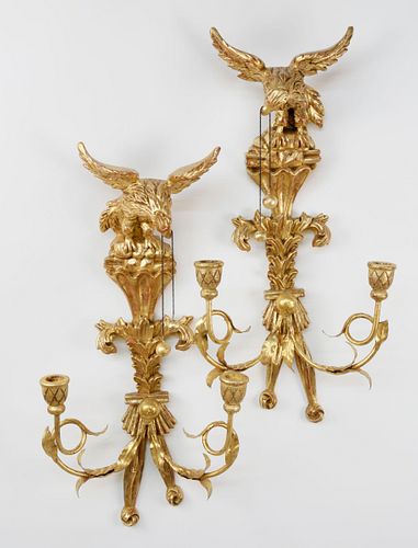 PAIR OF ITALIAN CARVED AND GILT 37e7dc