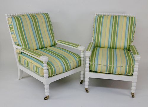 PAIR OF CENTURY FURNITURE WHITE 37e806