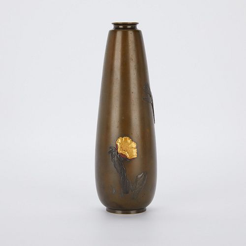 JAPANESE MEIJI MIXED METAL VASE 37e801