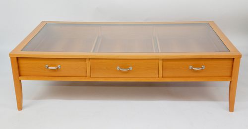 CONTEMPORARY THREE DRAWER GLASS