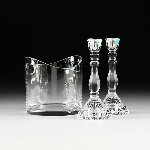 A PAIR OF TIFFANY CO CRYSTAL 381048