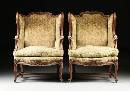 A PAIR OF LOUIS XV STYLE UPHOLSTERED 3810d5