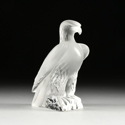 A LALIQUE CRYSTAL "LIBERTY" EAGLE,