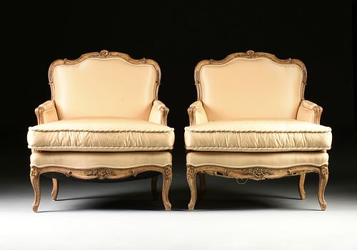 A PAIR OF LOUIS XV STYLE PAINTED