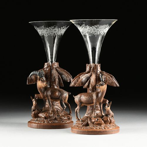 A PAIR OF BLACK FOREST FIGURAL 381101