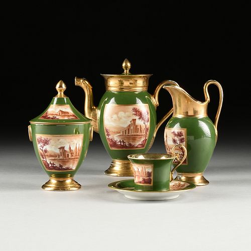 A FIFTEEN PIECE EMPIRE PARCEL GILT 38113e