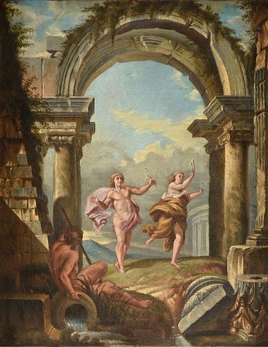 ITALIAN SCHOOL A CAPRICCIO PAINTING  381179