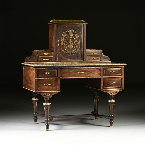 AN AUSTRIAN BRASS BOULLE MARQUETRY 381196