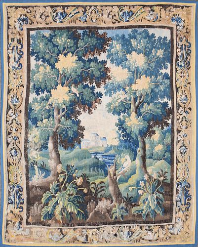 A BRUSSELS BAROQUE VERDURE TAPESTRY  3811d3