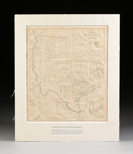 AN ANTIQUE REPUBLIC OF TEXAS MAP  3811f8