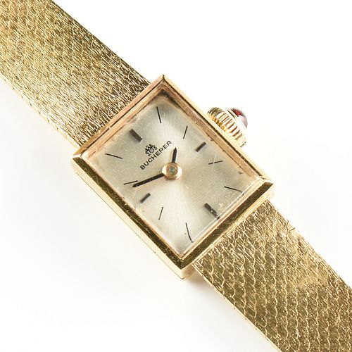 AN ART DECO BUCHERER 18K YELLOW