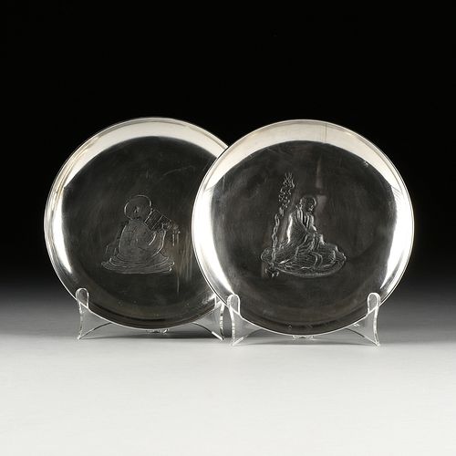 A PAIR OF JAPANESE STERLING SILVER