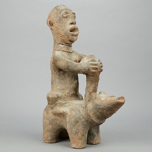 19TH C AFRICAN TERRACOTTA FIGURE 38134b